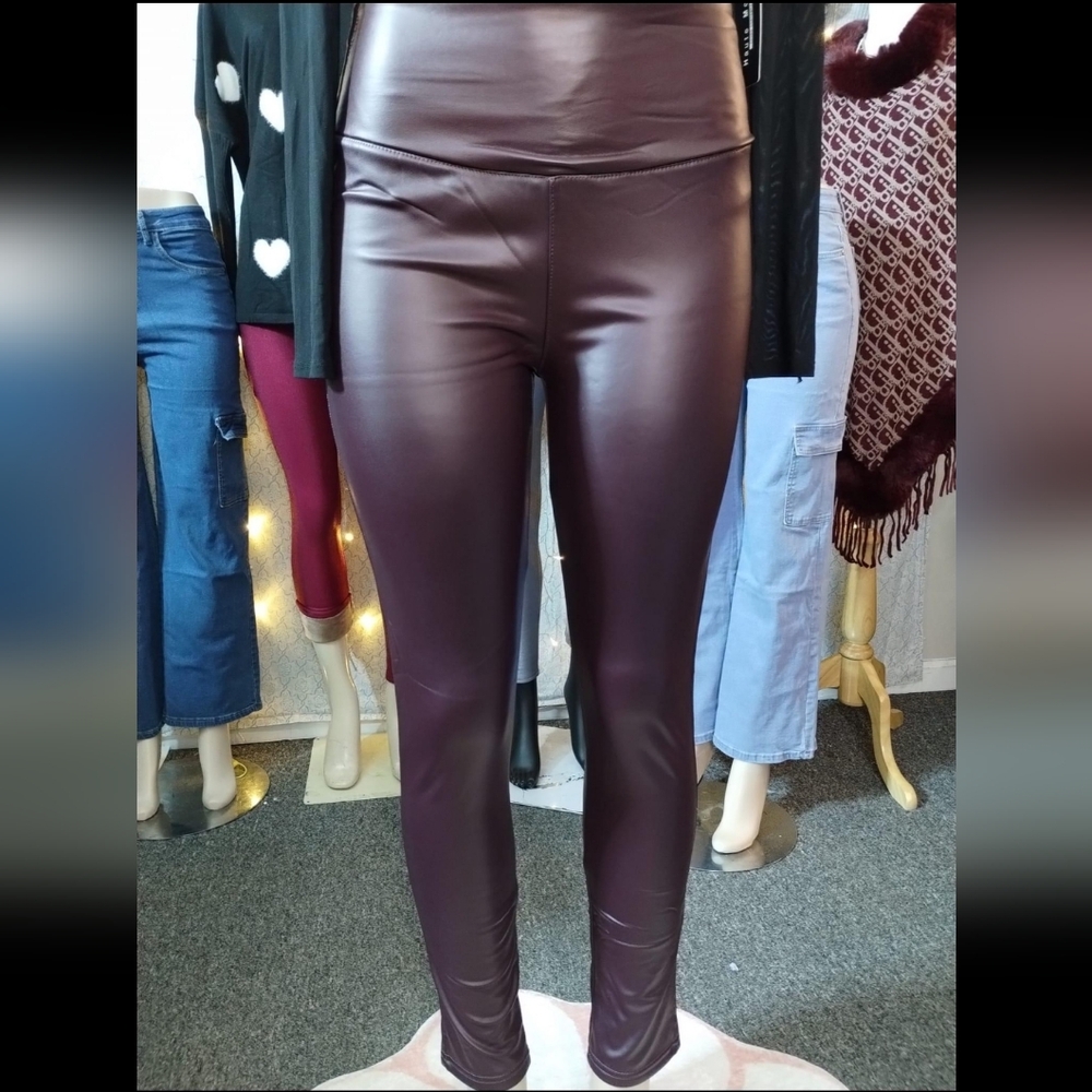 Haute Monde Deep Burgundy Skinny Pants,  Stretch